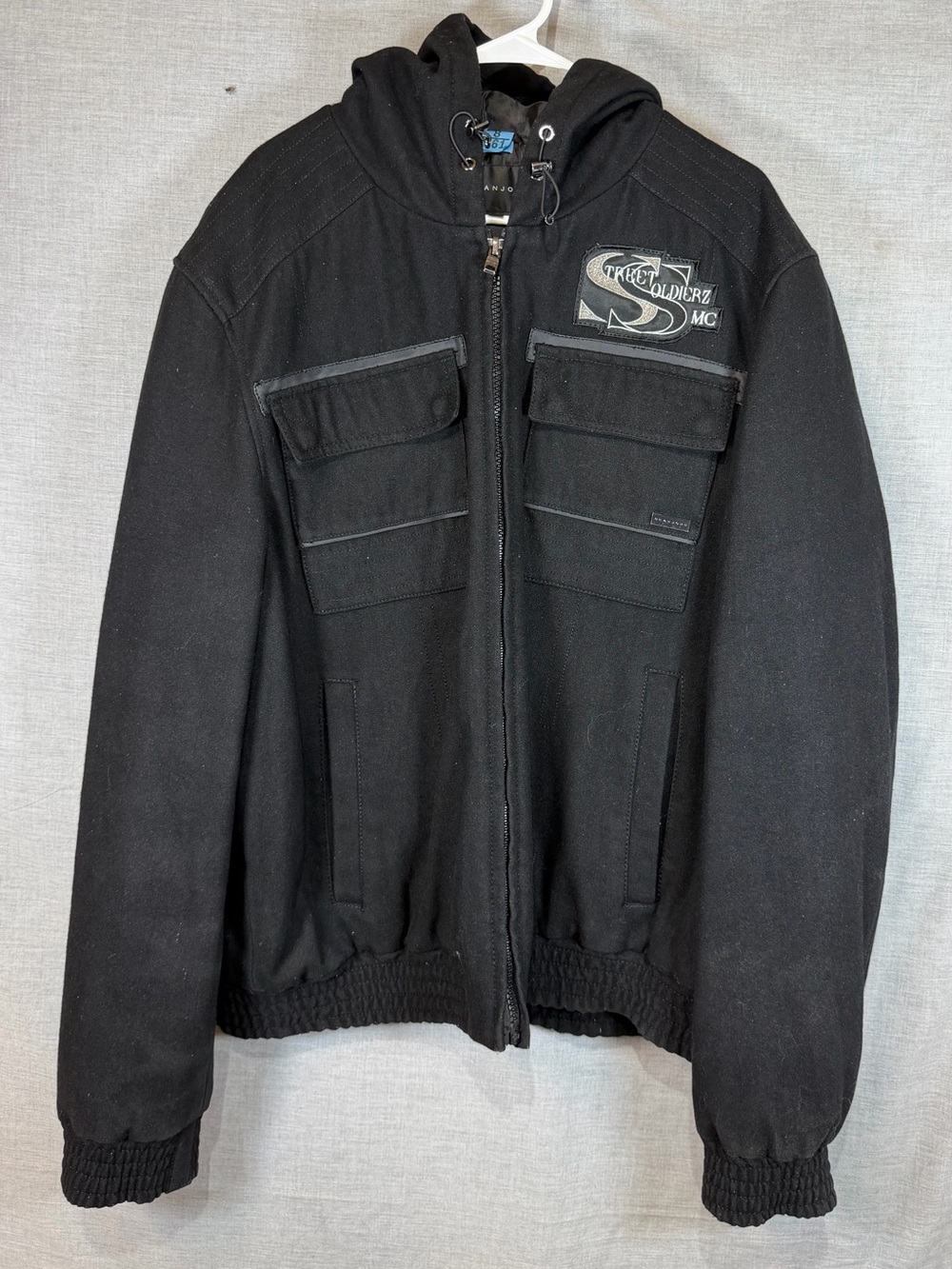 Sean John Black Hooded Military Field Jacket